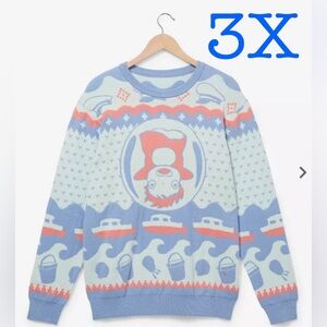 3X Studio Ghibli Ponyo Holiday Sweater